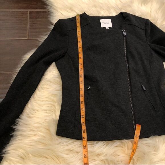 Catherine Malandrino Ponte Moto Jacket charcoal sz small - Picture 8 of 9